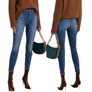 New Veronica Beard Debbie High Rise Ankle Skinny Jeans Premium Denim Stylish